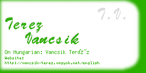 terez vancsik business card